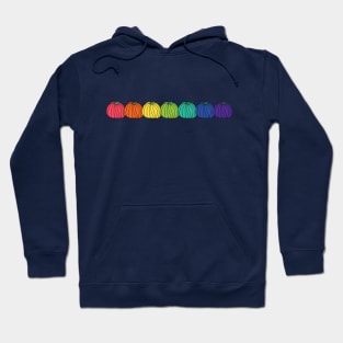 Rainbow Colored Pumpkin Row Hoodie